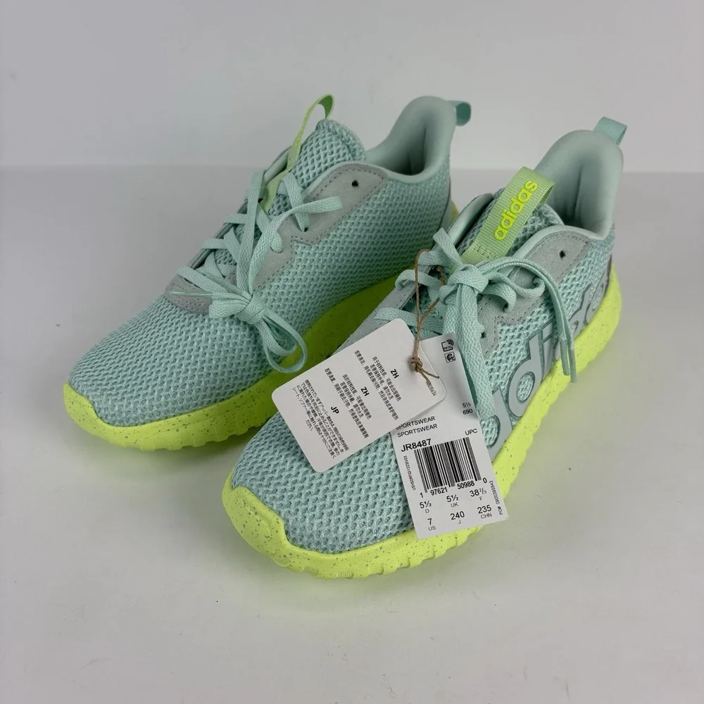 Adidas Kaptir Base Womens 7. Blue Green Sneakers Athletic Sports JR8487 - Picture 1 of 10